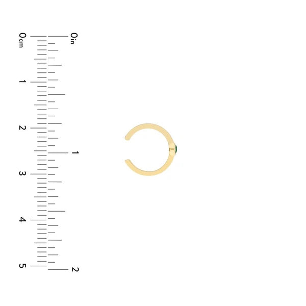 2.0mm Emerald Bezel Earring Cuffs