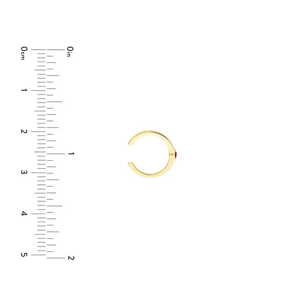 Ruby Bezel Earring Cuffs