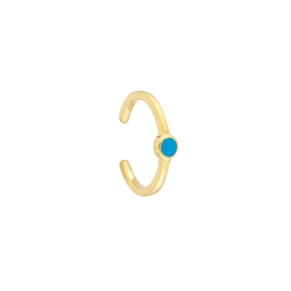 Turquoise EN/Amel Bezel Earring Cuffs