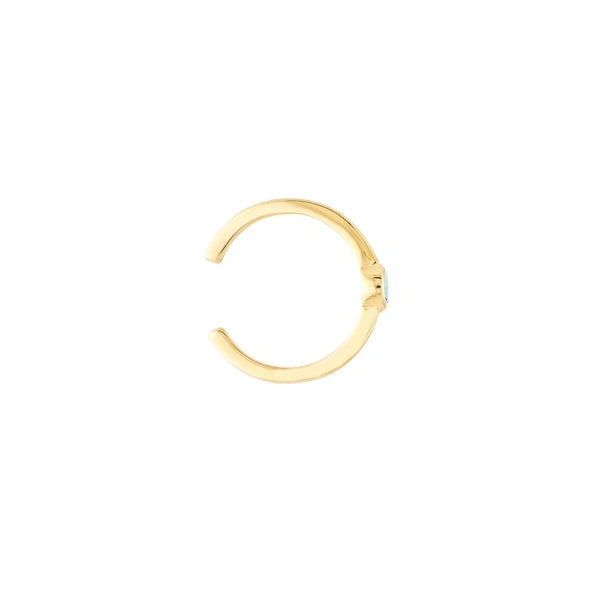 Turquoise EN/Amel Bezel Earring Cuffs