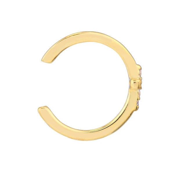 1/20tcw Diamond Cross Earring Cuffs