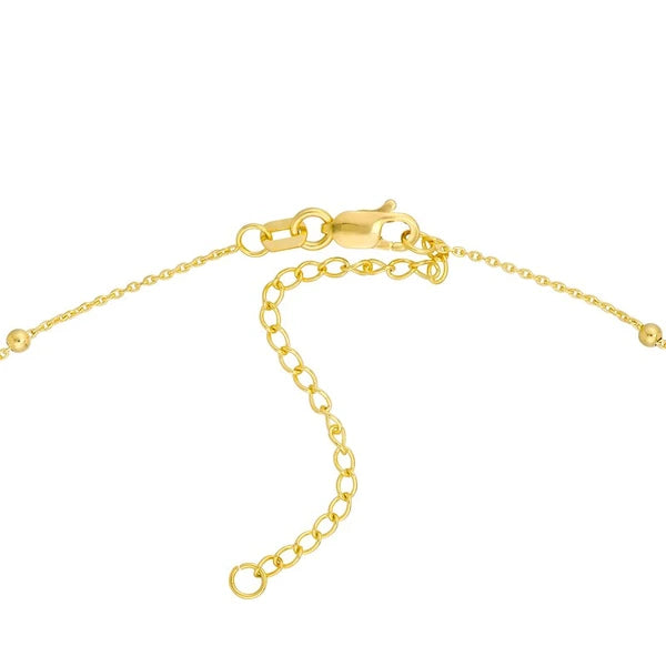Circle Plate with Bead Frame Necklace