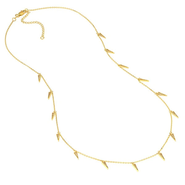 Diamond Spear Drops Necklace