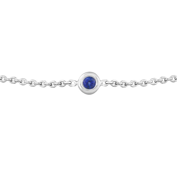 Mini Sapphire Bezel Bolo Bracelet