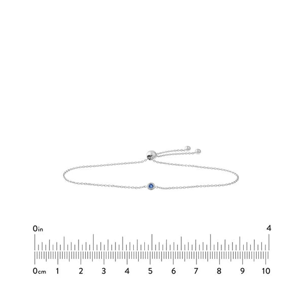 Mini Sapphire Bezel Bolo Bracelet