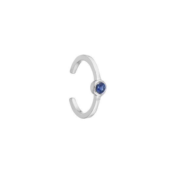 2mm Bezel Sapphire Earring Cuffs