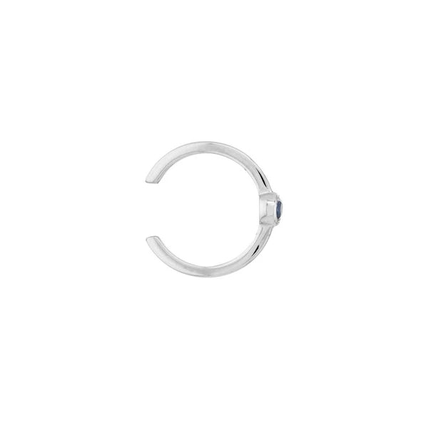2mm Bezel Sapphire Earring Cuffs