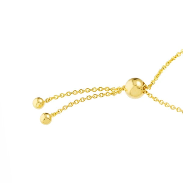 Mini Sliding Bar and Bead Bolo Bracelet