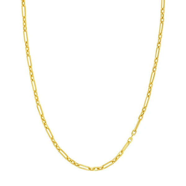 Hollow 3+1 Paper Clip Chain with Lobster Lock