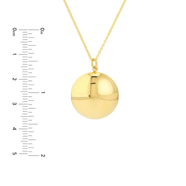 Polished Bombe Circle Necklace