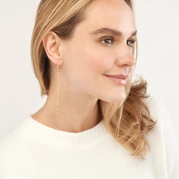 Hammered ForzentiN/A Shoulder Duster Earrings