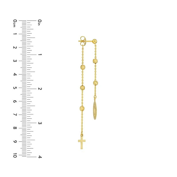 Cross/Virgin Mary Drop Earrings