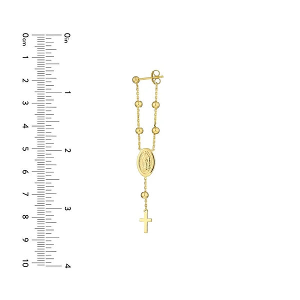 Cross/Virgin Mary Front to Back Earrings