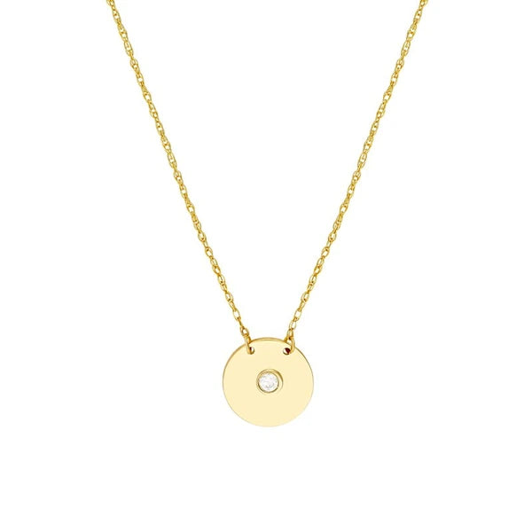 So You Diamond Disk Necklace