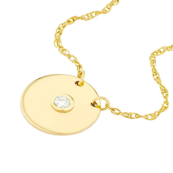 So You Diamond Disk Necklace