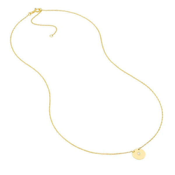 So You Diamond Disk Necklace