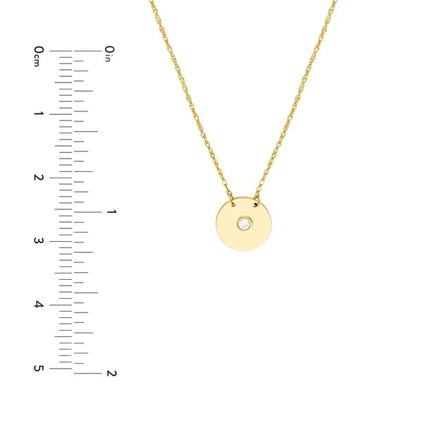 So You Diamond Disk Necklace