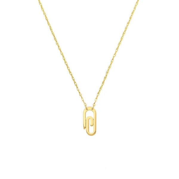 So You Mini Paper Clip Necklace