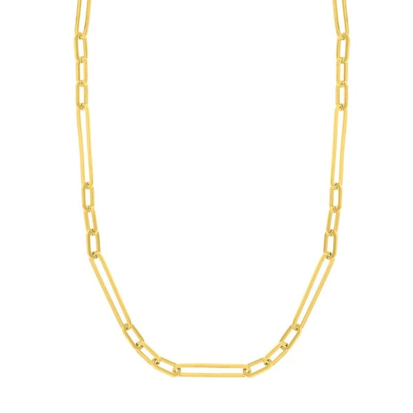 3+1 Hollow Paper Clip Chain with Lobster Lock