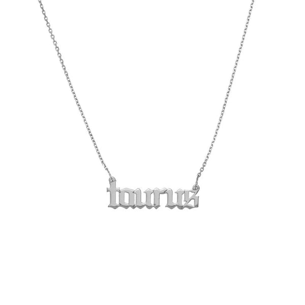 Gothic Taurus N/Ameplate Necklace