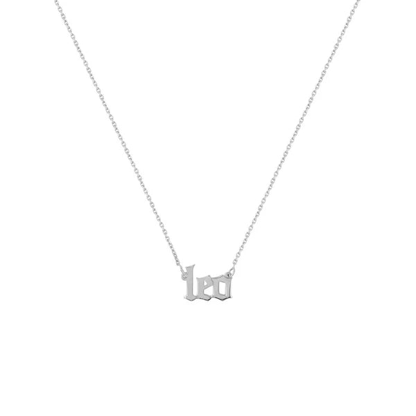 Gothic Leo N/Ameplate Necklace