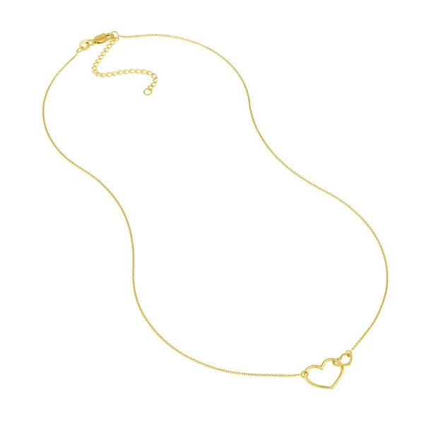 Interlocked Open Hearts Necklace