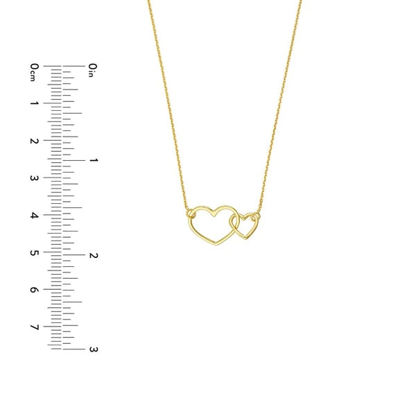 Interlocked Open Hearts Necklace