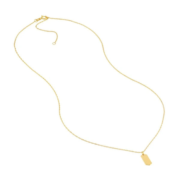 So You Mini Engravable Hexagon Adj Necklace