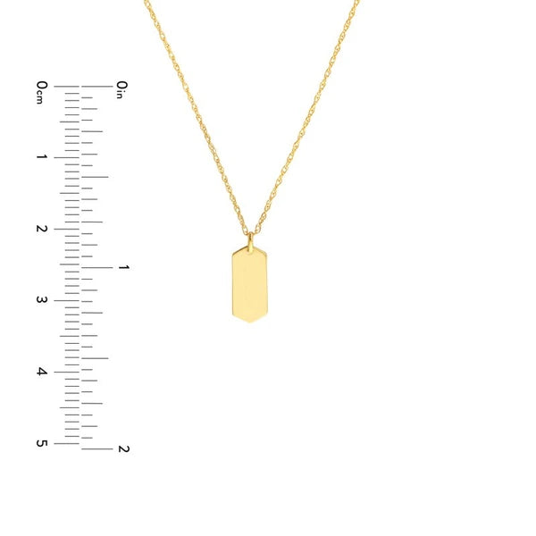 So You Mini Engravable Hexagon Adj Necklace