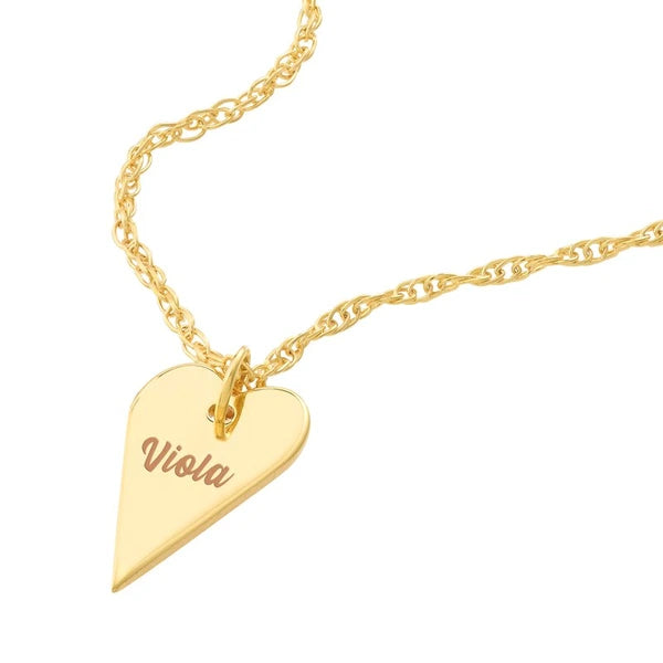 So You Mini Engravable Heart Adj Necklace