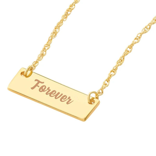 So You Mini Engravable Bar Adjustable Necklace