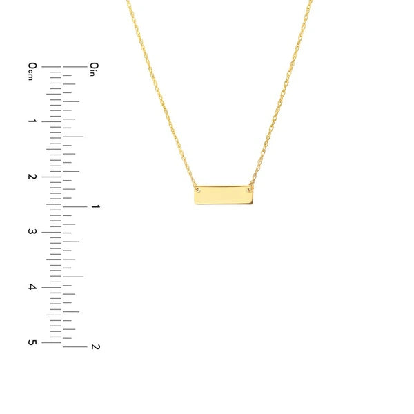 So You Mini Engravable Bar Adjustable Necklace