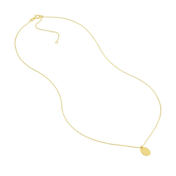 So You Mini Engravable Oval Adjustable Necklace