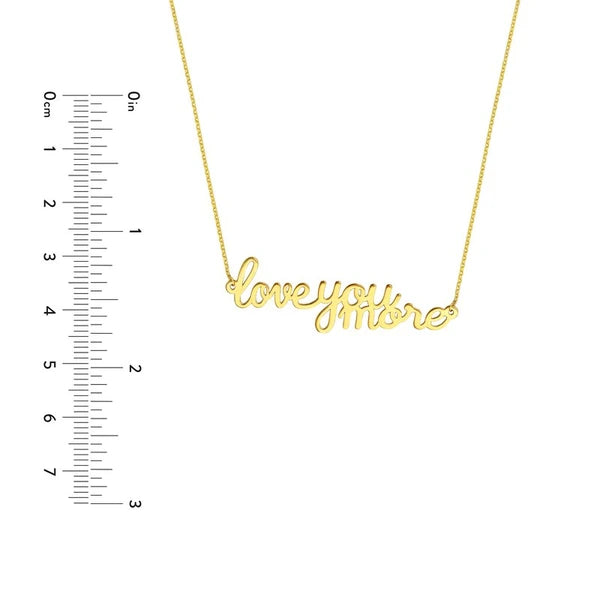 Love You More Plaque Necklace