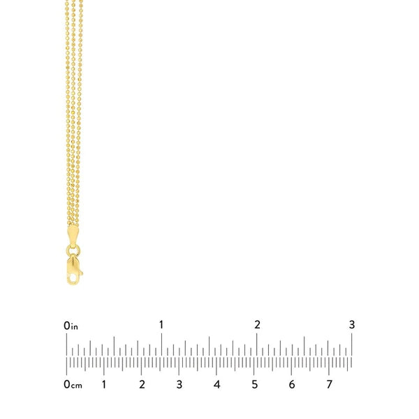 Triple Strand Bead Chain Adjustable Necklace