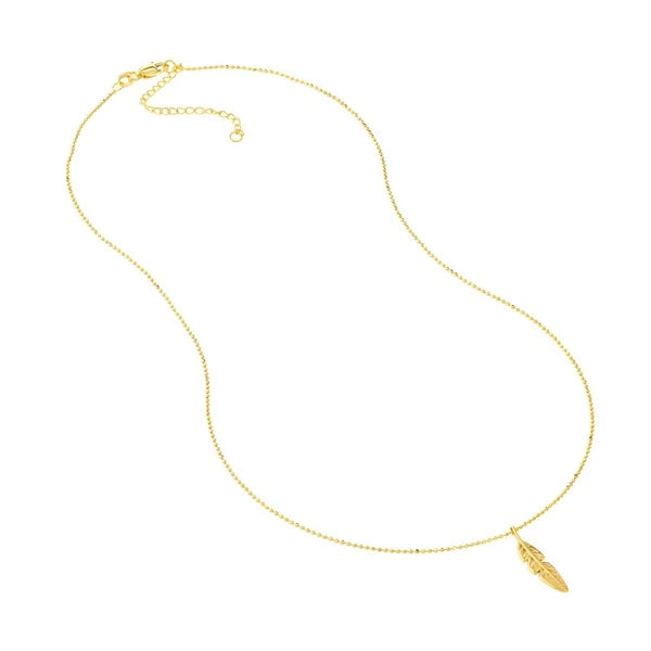Feather Charm Adjustable Necklace