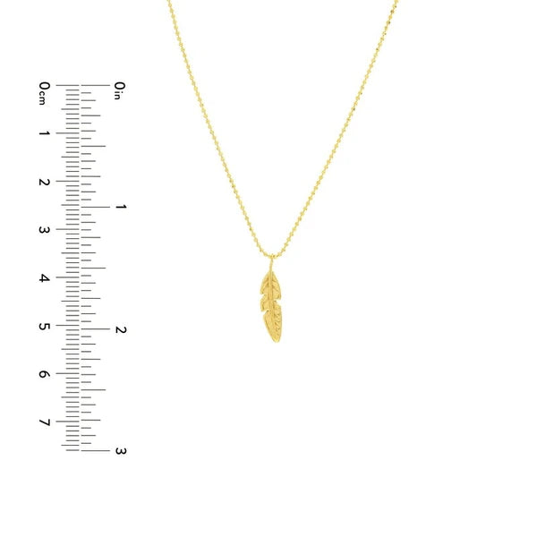 Feather Charm Adjustable Necklace