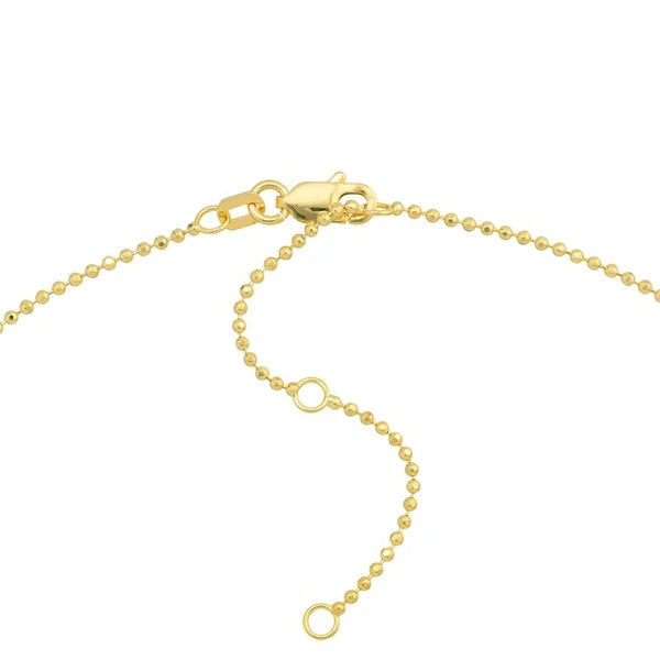 Diamond Y-Necklace with Geometric Elements