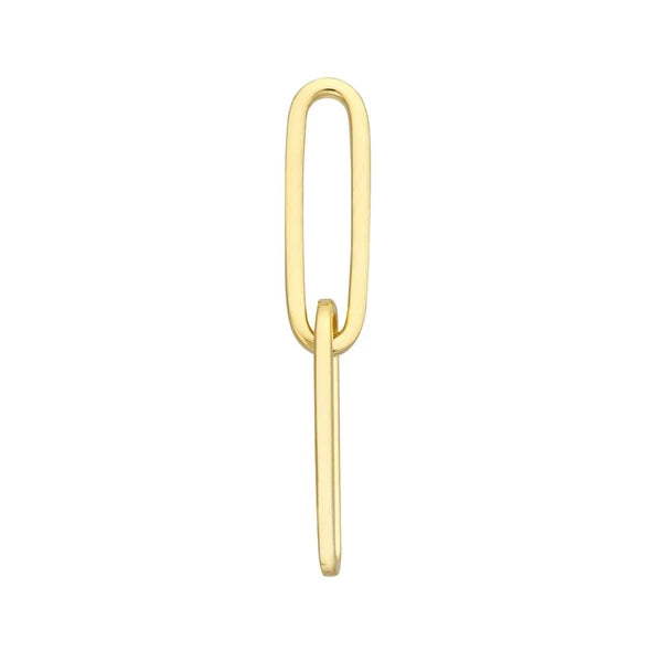 Paper Clip Dangle Earrings on Post Back