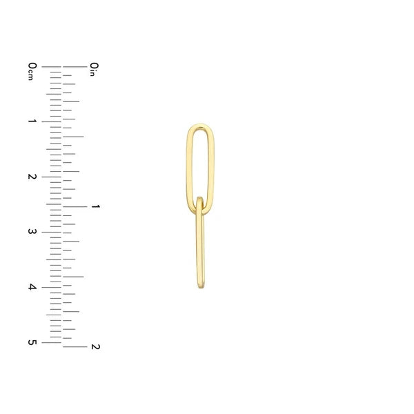 Paper Clip Dangle Earrings on Post Back