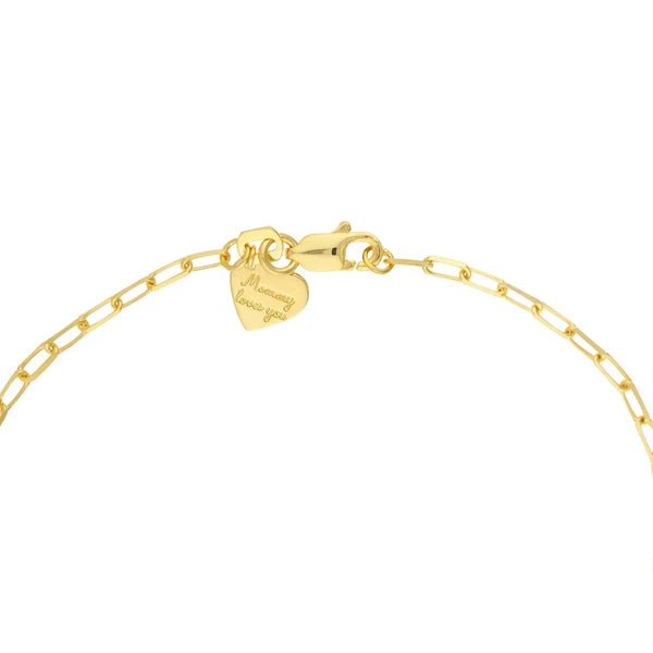 Kid's Paper Clip Chain Bracelet with Crown