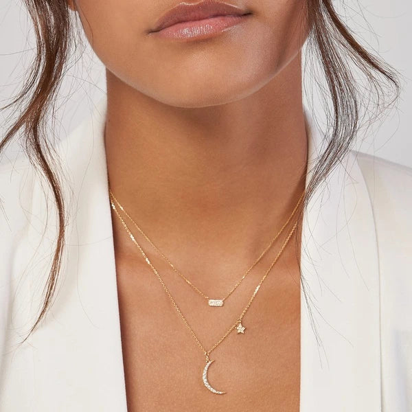 Diamond Mini E2W Dog Tag Necklace