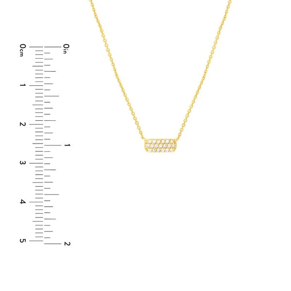 Diamond Mini E2W Dog Tag Necklace