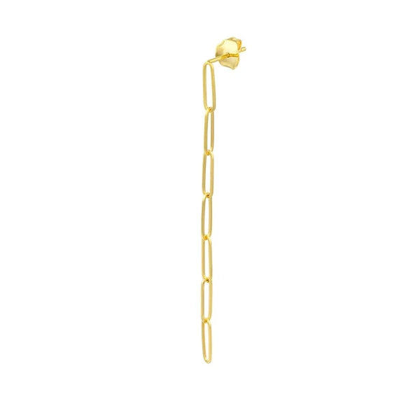 Long Paper Clip Dangle Earrings