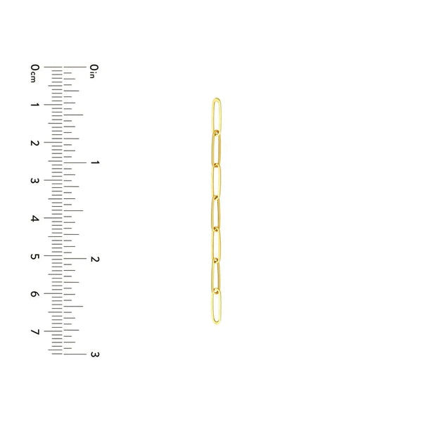 Long Paper Clip Dangle Earrings