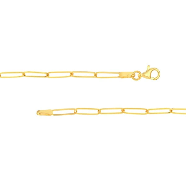 Paper Clip Necklace w/Rounded Engravable Bar