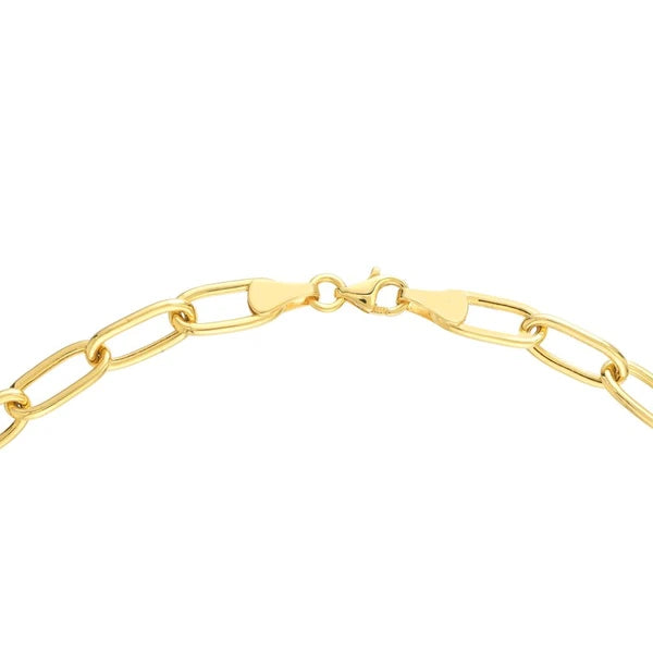 Paper Clip Chain w/Engravable ID Bar