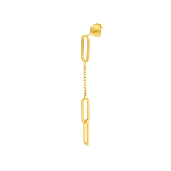 Thin Paper Clip Dangle Earrings