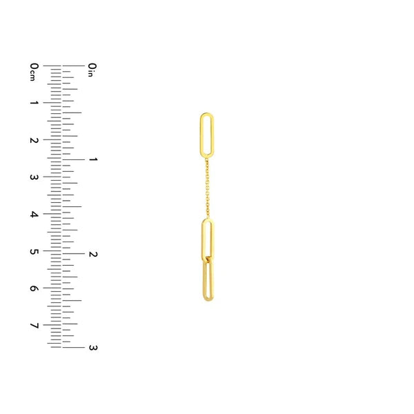 Thin Paper Clip Dangle Earrings