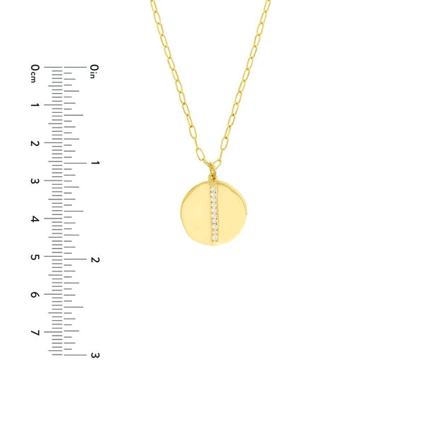 Diamond Organic Shape Medallion Necklace